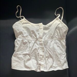 Brandy Melville Cream Button-Up Camisole